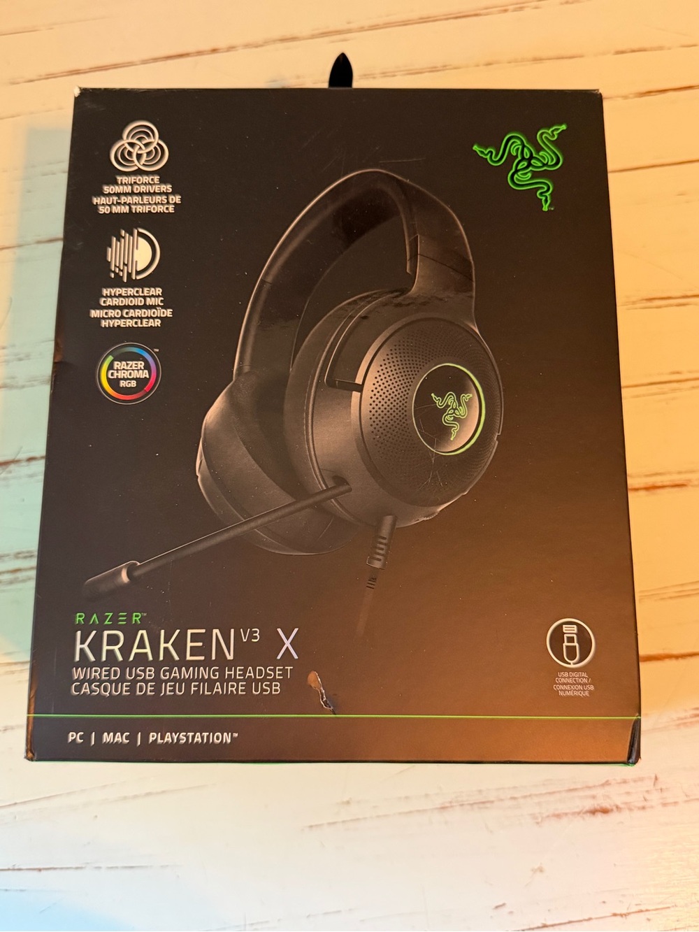 New Razer Kraken V3 X Wired USB Gaming Headset for PC MAC PLAYSTATION